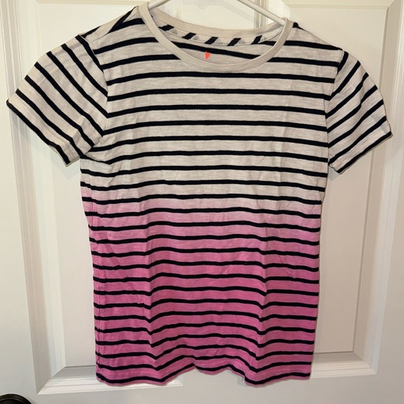 Excellent condition crew cuts tee in size L, blue striped with pink ombré! - Picture 1 of 4
